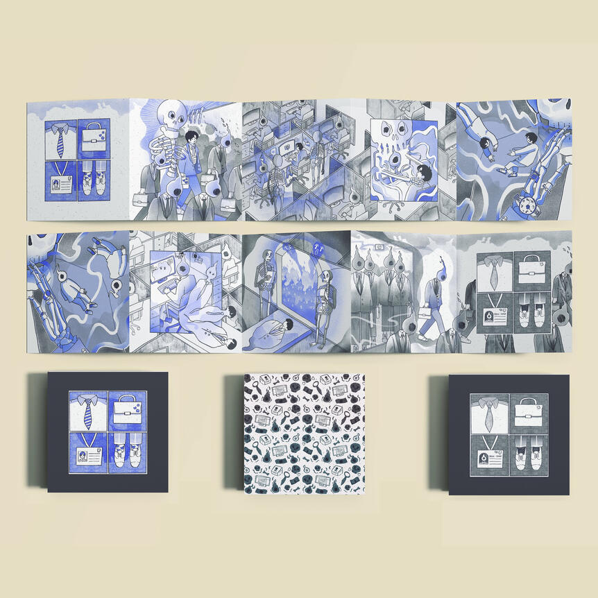 Curse of the Gashadokuro - Accordion Book (2022)