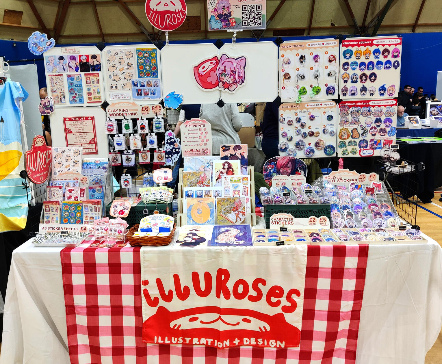 table display example (Ipswich Comicon 2025)